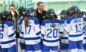 Jeff Orlowski stepped down as coach of the Kenmore/Grand Island/Lockport girls team. (Janet Schultz/NY Hockey Online)
