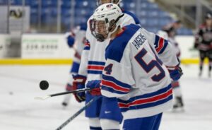 James Hagens shined in a big role for the U.S. NTDP's U18 team this season. (Rena Laverty/USA Hockey)